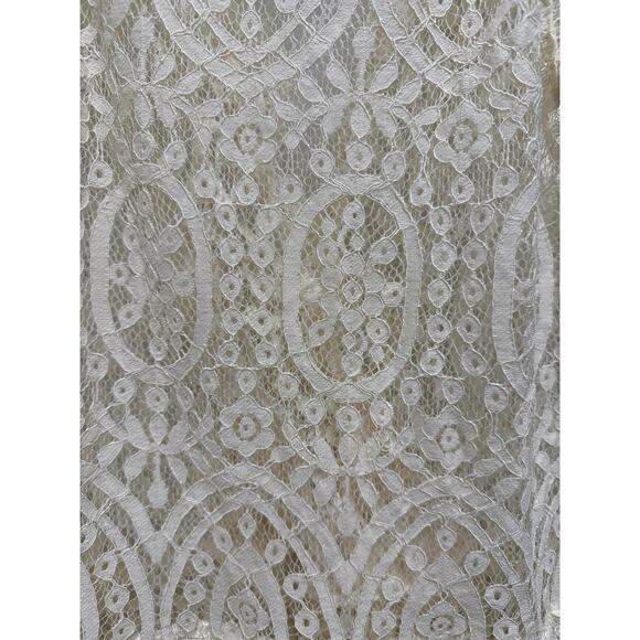 Free People Ivory Heart In Two Relaxed V Neck Lace Fairy Mini Dress Size XS - Picture 4 of 6